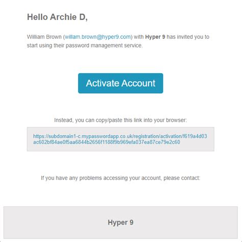 Activate Your Account